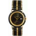 CATENA Othello Flatline flache Quartz Armbanduhr schwarz