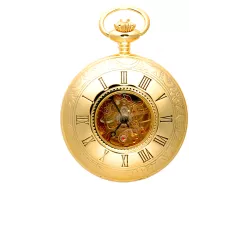 Skelett Taschenuhr Handaufzug Demisavonete gold