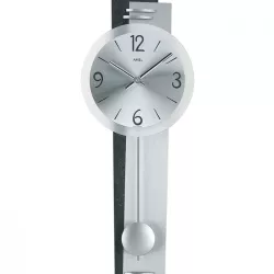 AMS Pendeluhr Quartz Wanduhr Design Schiefer-Alu
