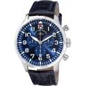 ZENO-WATCH BASEL Pilot Navigator Quartz Flieger Chrono blau