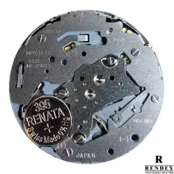 RENDEX Multitime XXL Dreizeitenuhr Chronograph Stahl