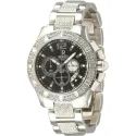 RENDEX Bling-Bling XL Chronograph Quartzuhr Stahl schwarz