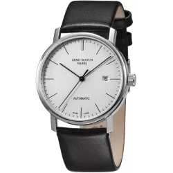 ZENO-WATCH BASEL Bauhaus Edelstahl Automatik Uhr silber