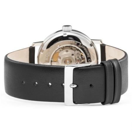 ZENO-WATCH BASEL Bauhaus Edelstahl Automatik Uhr silber