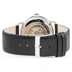 ZENO-WATCH BASEL Bauhaus Edelstahl Automatik Uhr silber