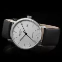 ZENO-WATCH BASEL Bauhaus Edelstahl Automatik Uhr silber