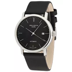 ZENO-WATCH BASEL Bauhaus Edelstahl Automatik Uhr schwarz