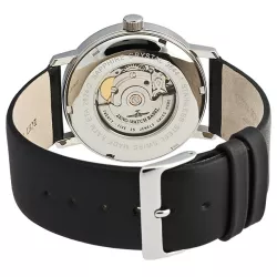 ZENO-WATCH BASEL Bauhaus Edelstahl Automatik Uhr schwarz