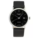 ZENO-WATCH BASEL Bauhaus Edelstahl Automatik Uhr schwarz