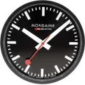MONDAINE Wall Clock SBB Bahnhofswanduhr schwarz