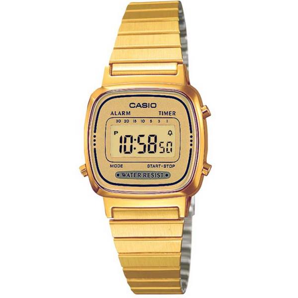 CASIO Vintage LCD Digitaluhr Wega Lady gold