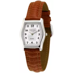 ZENO Cambridge Tonneau Quartz Damenuhr silber