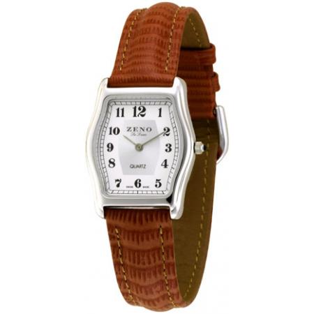 ZENO Cambridge Tonneau Quartz Damenuhr silber