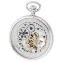 Klassik Taschenuhr Handaufzug Residence Open Heart silber