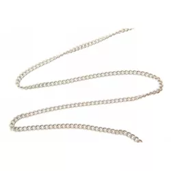 Taschenuhrkette Panzerkette Silber 4mm rund