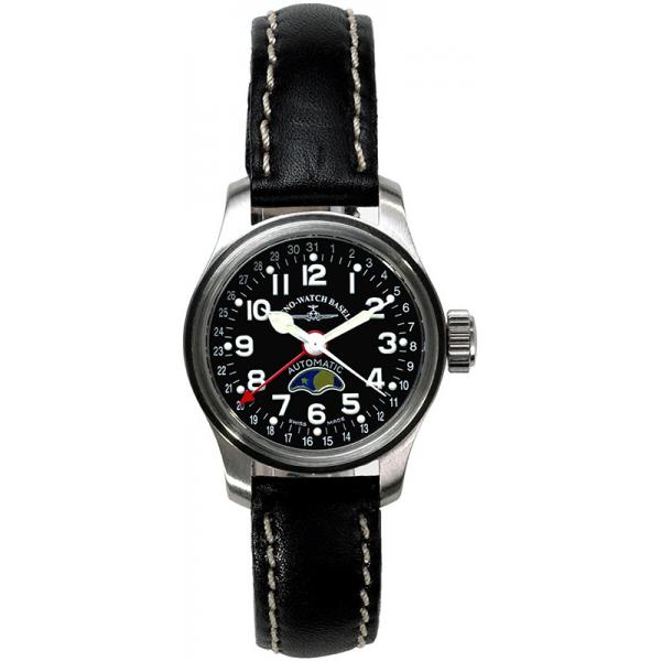 ZENO-WATCH BASEL, Pilot Lady, Automatik Fliegeruhr Mondphase