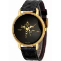 ZENO Big Harlekin grosse Quartz Damenuhr vergoldet