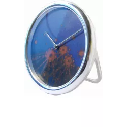 JEAN ROULET Art et Temps Walter Mafli Tischuhr Quartz chrom
