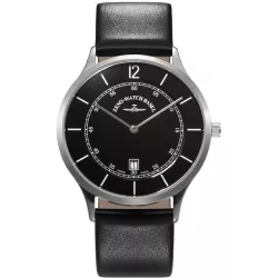 ZENO-WATCH BASEL Bauplatz Quartuhr schwarz