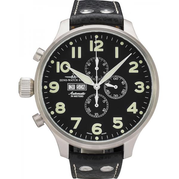 ZENO-WATCH BASEL, Pilot Super Oversized XXL Automatik Chrono