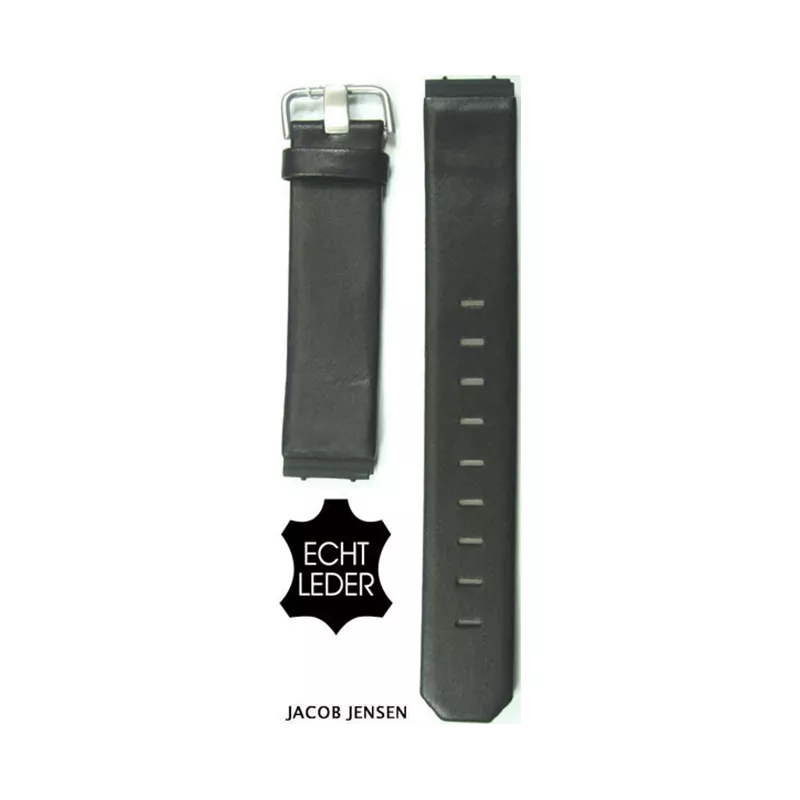 Uhrenband JACOB JENSEN Leder 17mm, schwarz Uhrenband JACOB JENSEN Leder 17mm, schwarz