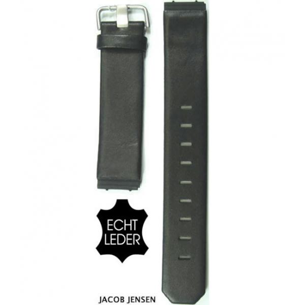 Uhrenband JACOB JENSEN Leder schwarz, 17mm