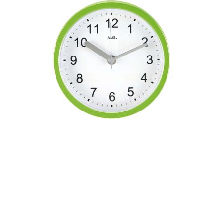 AMS kleine Funk Tisch- Wanduhr Baduhr grün