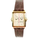 CATENA Dual-Time Quartz Zweizeitenuhr vergoldet
