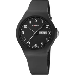 M-WATCH Core 42 Schweizer XL Quartzuhr Tag Datum schwarz