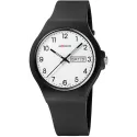 M-WATCH Core 42 Schweizer XL Quartzuhr Tag Datum schwarz-weiss