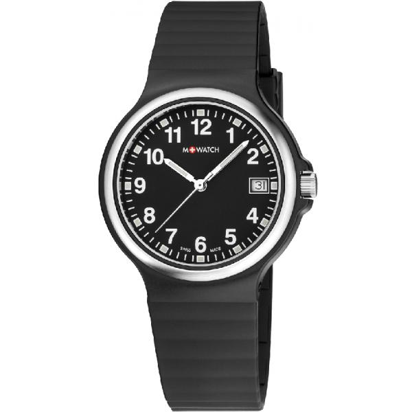 M-WATCH Maxi 38, Schweizer Quartzuhr schwarz