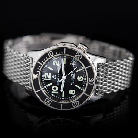 ZENO Army Diver Automatik Taucheruhr 300m Mesch
