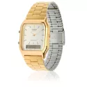 CASIO Digi-Analog Retro GMT Quartzuhr gold