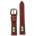 Uhrenband MICHEL JORDI Leder rot 18mm
