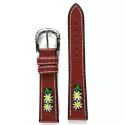 Uhrenband MICHEL JORDI Leder rot 18mm M