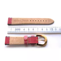 Uhrenband MICHEL JORDI Leder rot 18mm