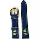 Uhrenband MICHEL JORDI Leder blau 18mm M