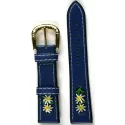 Uhrenband MICHEL JORDI Leder blau 18mm