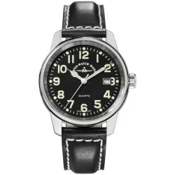 ZENO-WATCH BASEL Pilot Classic Fliegeruhr Edelstahl poliert