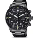 CITIZEN Flieger Chronograph Eco Drive Solaruhr schwarz