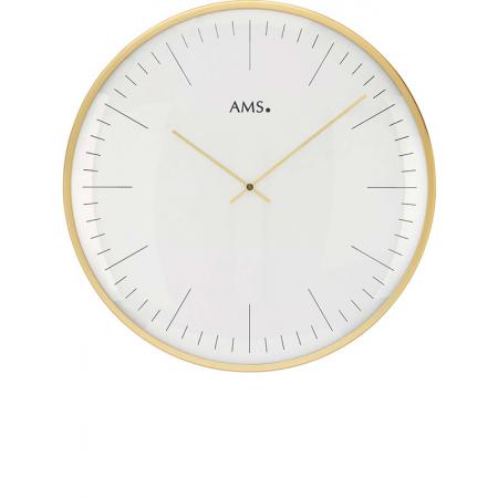 AMS Bauhaus Quartzwanduhr gold gross