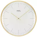 AMS Bauhaus Quartzwanduhr gold gross