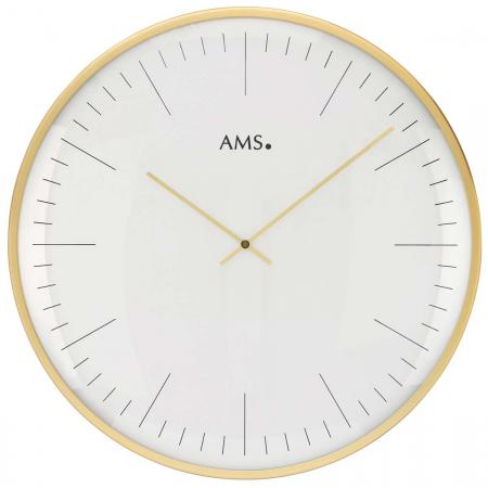 AMS Bauhaus Quartzwanduhr gold gross