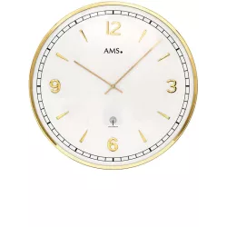 AMS Vintage Fifties Funkwanduhr gold gross
