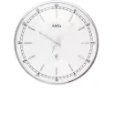 AMS Vintage Fifties Funkwanduhr silber gross