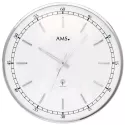 AMS Vintage Fifties Funkwanduhr silber gross