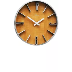 ATLANTA Wood Design Silent Quartz Wanduhr Erlenholzoptik