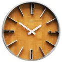 ATLANTA Wood Design Silent Quartz Wanduhr Erlenholzoptik