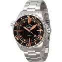 ZENO-WATCH BASEL Pro Diver II XL Quartz Taucheruhr schwarz-orange MB