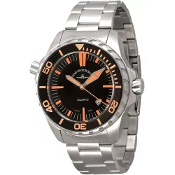 ZENO-WATCH BASEL Pro Diver II XL Quartz Taucheruhr schwarz-orange MB